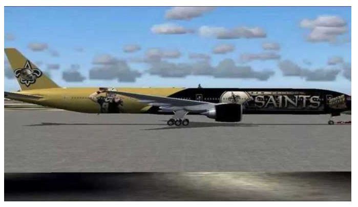 Saints airplane.JPG
